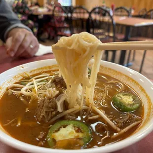 Spicy beef soup