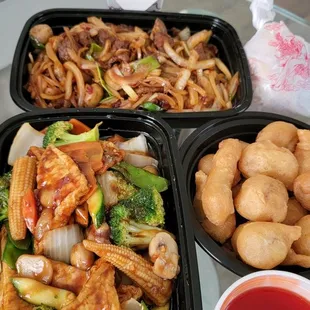 Buddha&apos;s Delight (Tofu &amp; Veggies) / Sweet and Sour Pork / Mongolian Beef