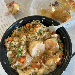 Shrimp in Lobster Sauce with Pork Fried Rice