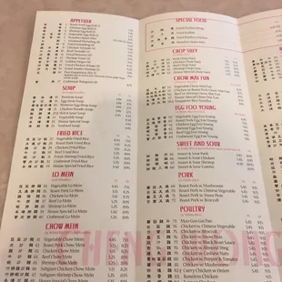 Dinner menu Page 2
