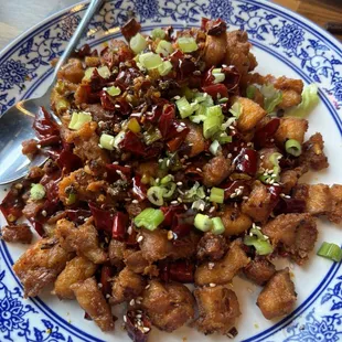 Dry chili chicken