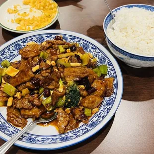 a plate of food on a table