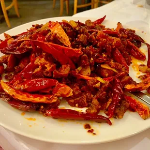 a plate of food on a table