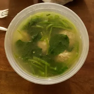 Spinach Pork Ball Soup