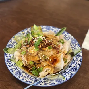 a plate of food on a table