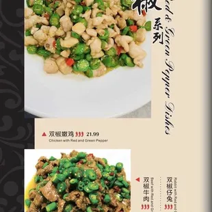 a menu for a chinese restaurant
