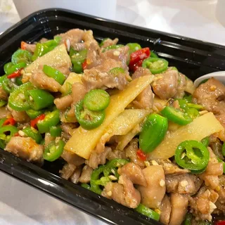 Rabbit with Red and Green Pepper