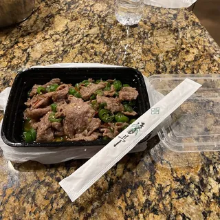 Beef with Red and Green Pepper