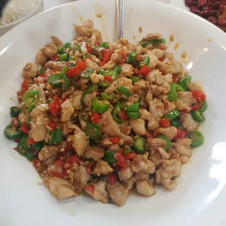 Chicken with Red and Green Pepper