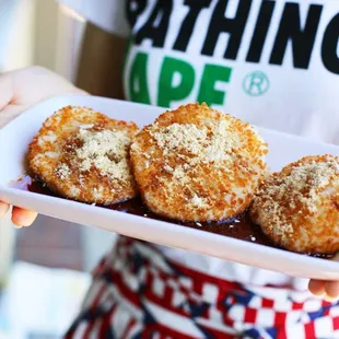 food, donuts, dough desserts