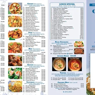 the menu