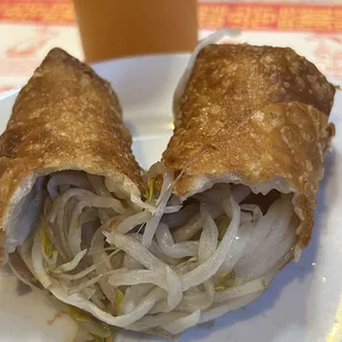 Bean sprout Eggroll. Great crunch, nice flavor and not greasy