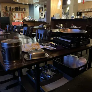 Banana Flambe - set up