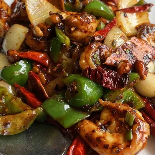 Kung Pao Shrimp ... colorful and tasty