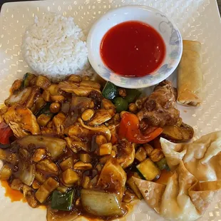 Kung Pao Chicken lunch platter