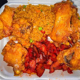 18. BBQ Ribs and Chicken Wings Combination Platter