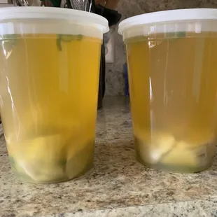 two cups of soup