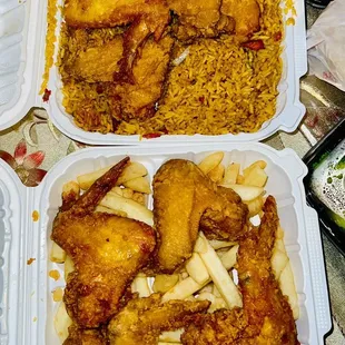 Chicken Wings W/ Fried Rice