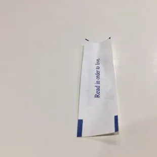 Fortune for today:  Read in order to live