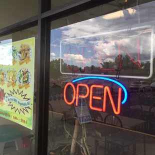 open sign in window