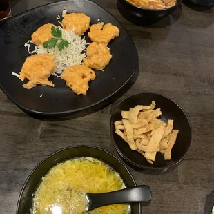 Dynamite Shrimp app, Egg Drop and Hit and Sour Soup