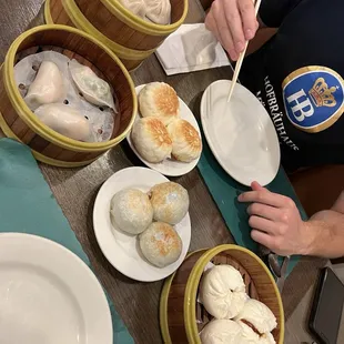 Assortment of menu items