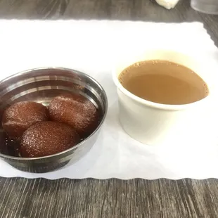 Dessert and Indian Masala Tea