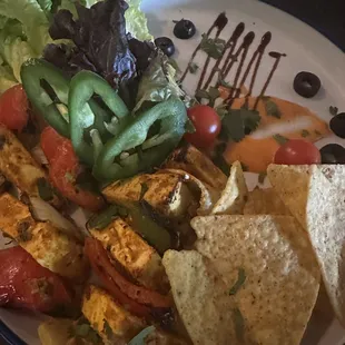 Paneer nacho salad