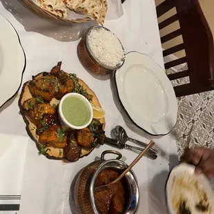 a table of indian food