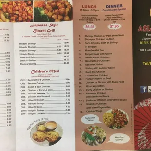 menu, sushi and sashimi