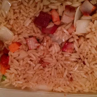 Char siu pork fried rice.