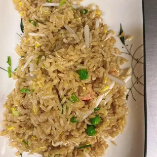 a plate of fried rice