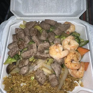 Hibachi steak and shrimp