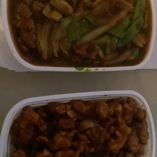 Generals and szechuan beef