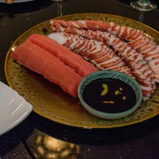 Sashimi - Octopus and Tuna
