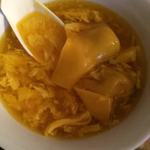 Wonton egg drop soup