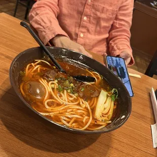 Rice 11 Noodle Soup with Beef in Taiwanese Style /