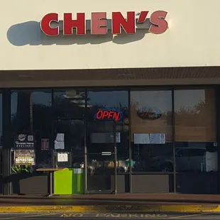 the front of the restaurant