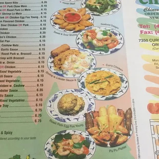 Lunch menu