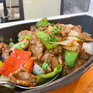 Sizzling beef - tender and delicious!
