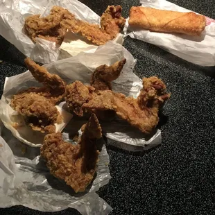 DRIPPING with grease which happens when oil is not hot enough in fryer