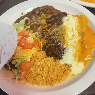 Combo enchiladas one of each yummy