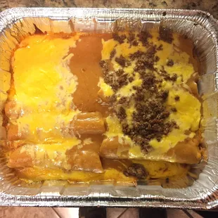 Enchiladas family dinner take out only... 6 cheese 6 beef