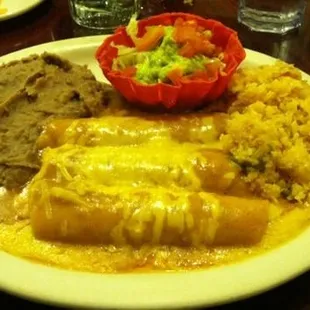 Cheese Enchilada Plate - Pure gold. This is what you come for.
