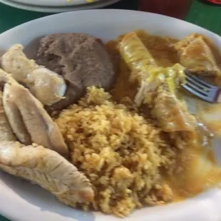 Chicken enchiladas are delicious