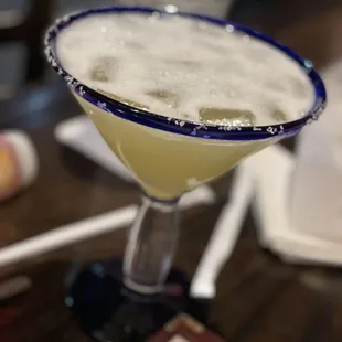 a margarita in a martini glass