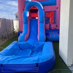 Water slide castle before turning the water on