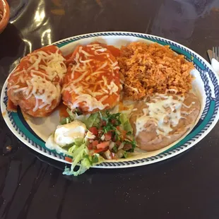 The two item combo with chili rellenos is delicious, and huge!