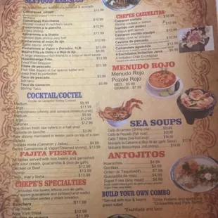 the menu