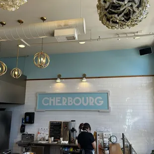 the interior of a restaurant